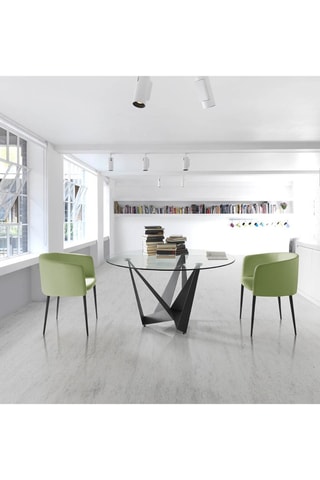 Table à manger Noir et transparent