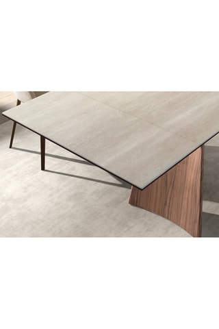 Table à manger extensible en marbre - 180 x 100 x 76 cm