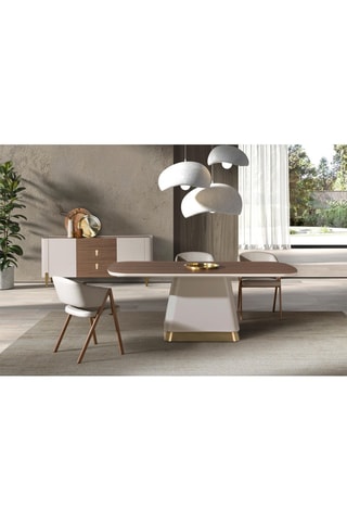 Table à manger en bois de noyer - 200 x 95 x 76 cm