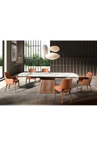 Table à manger en marbre - 180 x 100 x 78 cm