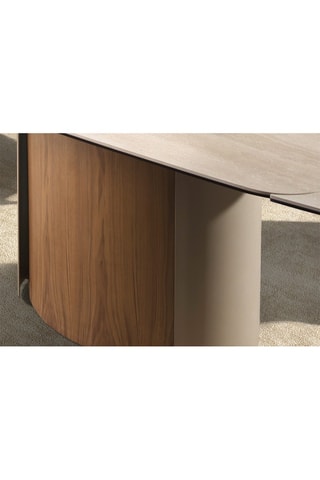 Table à manger extensible en marbre - 180 x 100 x 76 cm