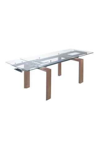 Table à manger extensible - Naturel et transparent