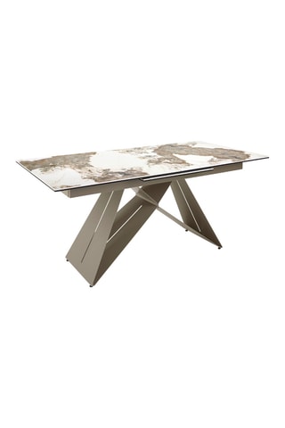 Table extensible - Blanc et marron