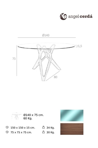 Table à manger Naturel et transparent