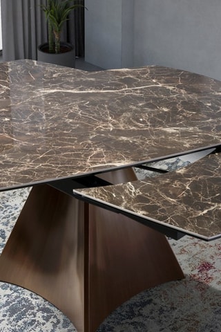 Table à manger extensible - Marron