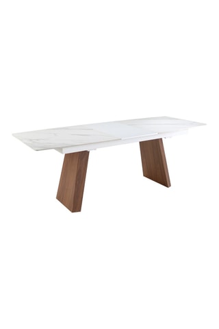 Table à manger extensible - Gris et blanc