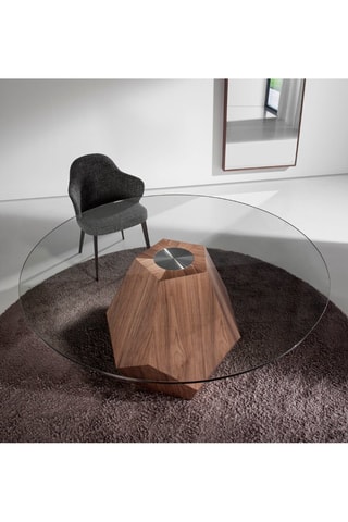 Table à manger en verre - 150 x 150 x 74 cm
