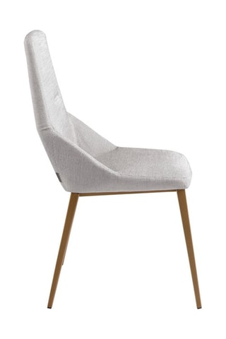 2 chaises Gris clair et doré