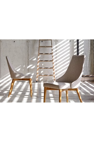 2 chaises Beige et naturel