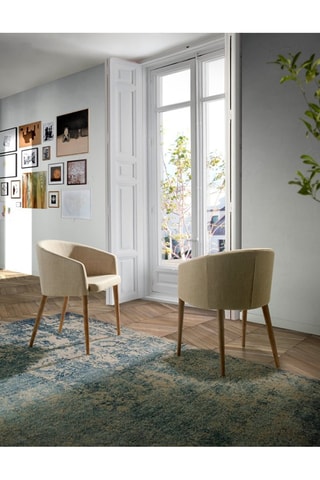 2 chaises Beige et naturel