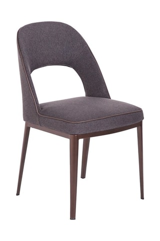 2 chaises Gris foncé et marron