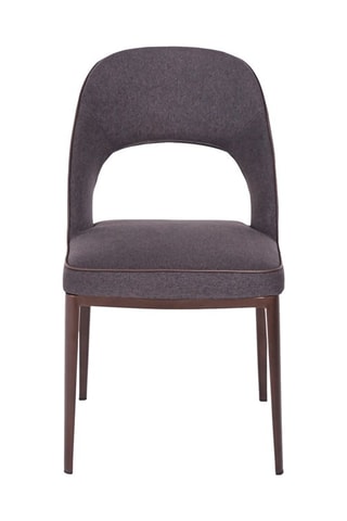 2 chaises Gris foncé et marron