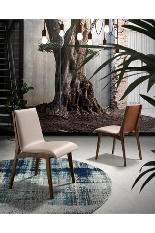 2 chaises Beige et naturel