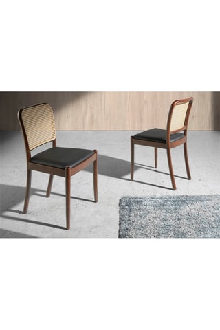 2 chaises en frêne - 48 x 50 x 84 cm