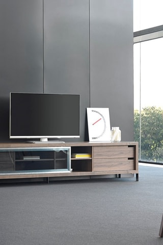 Meuble TV 1 porte - 238 x 53 x 51 cm