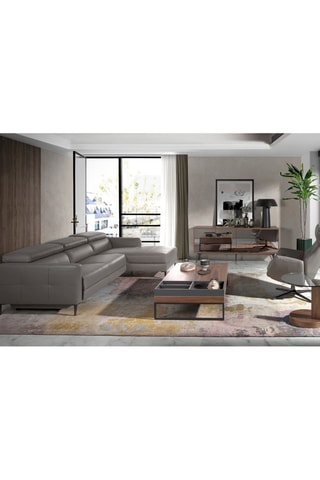 Fauteuil pivotant en cuir - 
Gris