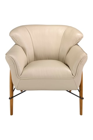 Fauteuil en cuir - Beige