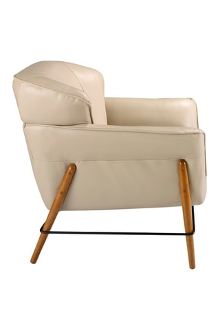Fauteuil en cuir - Beige