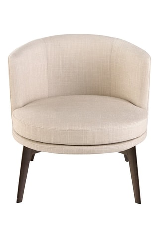 Fauteuil Crème et marron