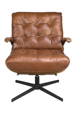 Fauteuil en cuir - Camel