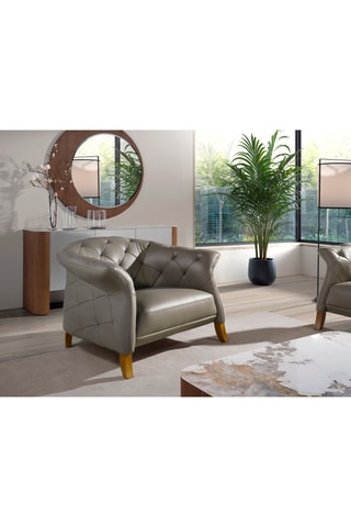 Fauteuil - Gris et naturel