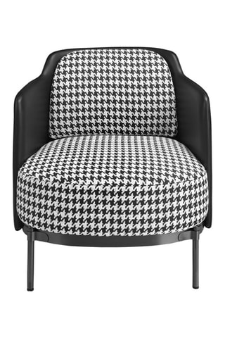 Fauteuil - Noir et blanc - Revêtement en similicuir et polyester