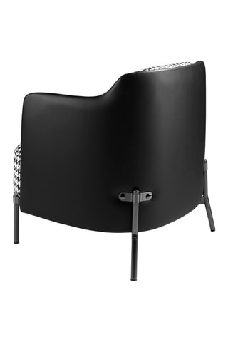 Fauteuil - Noir et blanc - Revêtement en similicuir et polyester