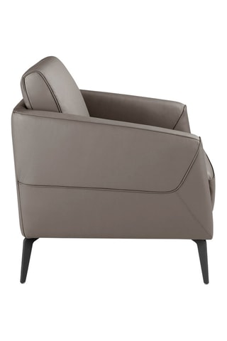 Fauteuil en cuir - Gris