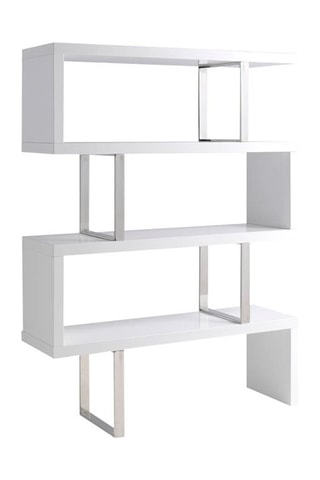 Bibliothèque - Blanc et argenté