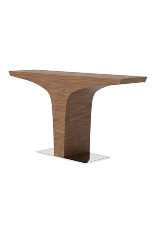 Console - Imitation noyer et argenté