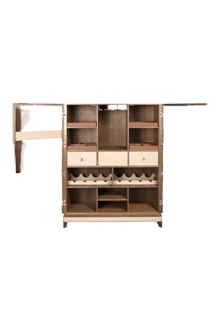Buffet 2 portes en bois de noyer - 120 x 50 x 150 cm