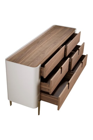 Commode en bois de noyer - 160 x 47 x 76 cm