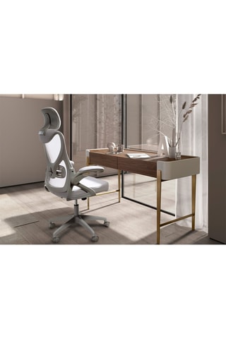 Chaise de bureau pivotante - Gris clair