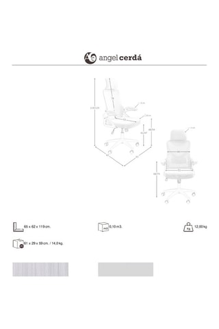 Chaise de bureau pivotante - Gris clair