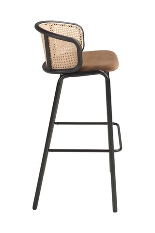 2 tabourets de bar Naturel et noir