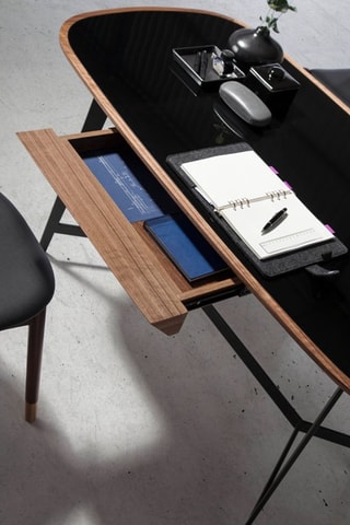 Bureau Imitation noyer et noir