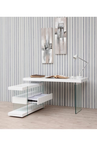 Bureau - Blanc et transparent