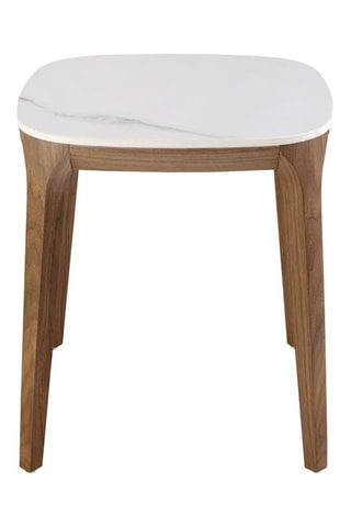 Table d'appoint Blanc et naturel
