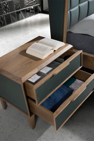 Table de nuit - Naturel et vert