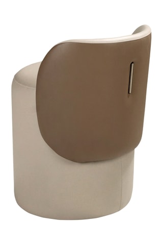 Pouf - Marron - En vinyle et polyester