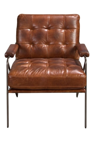 Fauteuil - Cognac - En cuir