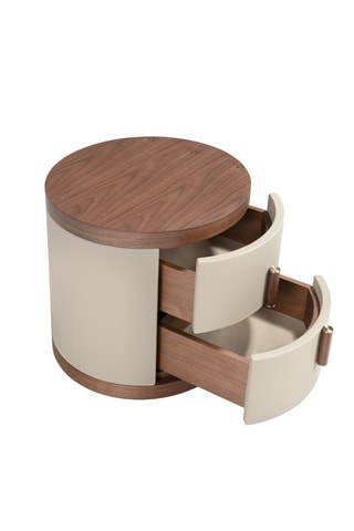 Table de chevet 2 tiroirs en bois - 50 x 46 x 50 cm