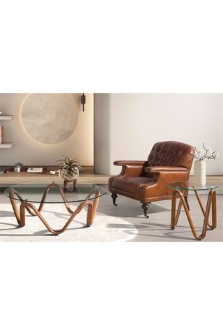 Fauteuil - Cognac - En cuir