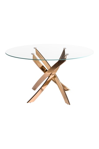 Table à manger en verre - 140 x 75 x 140 cm