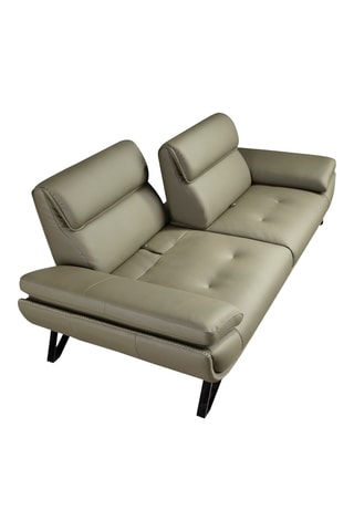 Canapé - Vert olive - 3 places - En cuir