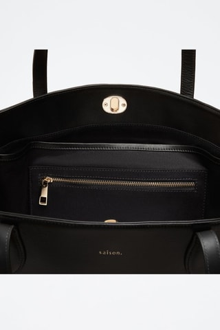 Borsa a mano in pelle Camille  - Nero