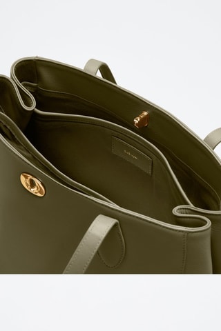 Borsa a mano in pelle Camille  - Verde