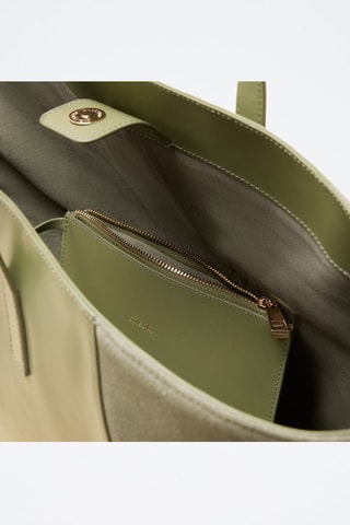 Shopping bag in pelle Lison  - Verde