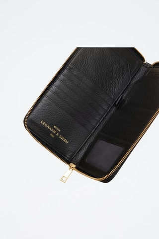 Portafoglio in pelle Christine  - Nero