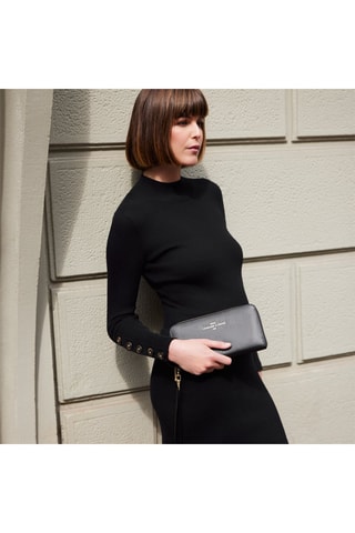 Portafoglio in pelle Christine  - Nero